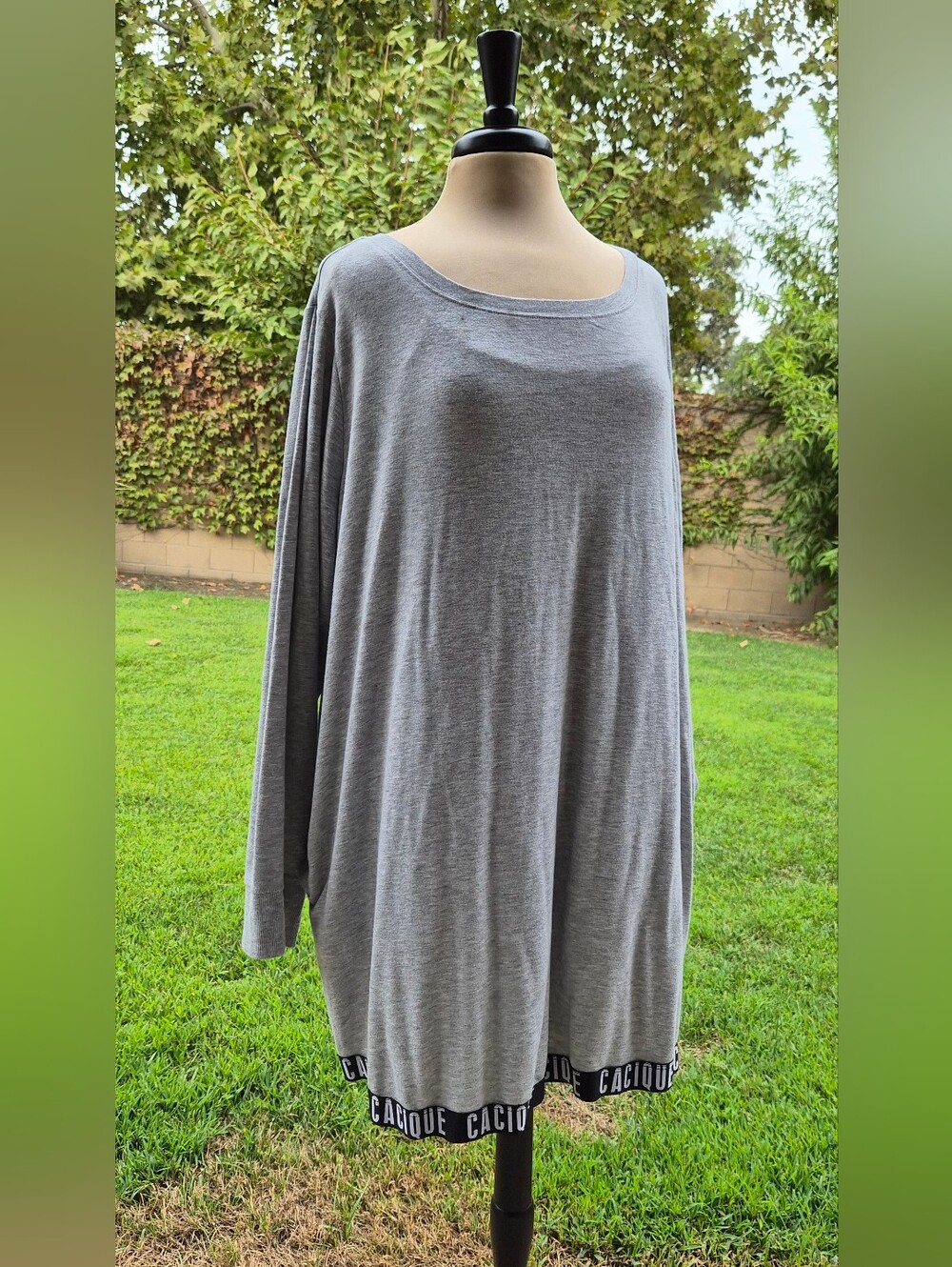Cacique Gray Long Sleeve Tunic w/ Pockets! #0498